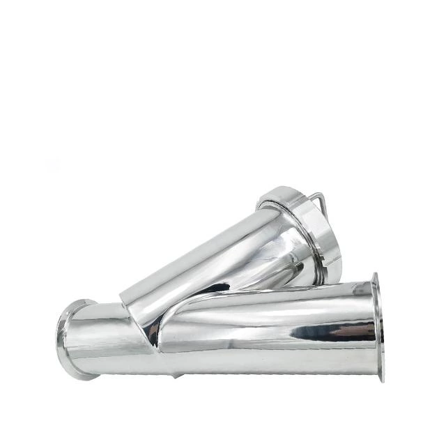 Sanitary 304 316L Welding Stright Type Filter Strainer