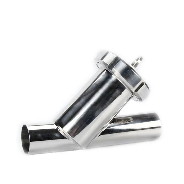 Sanitary 304 316L Welding Stright Type Filter Strainer